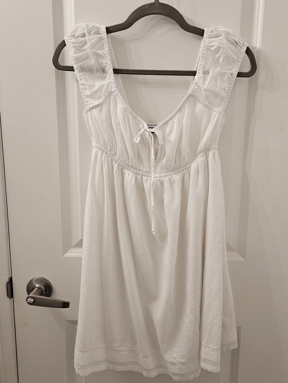 American Eagle Outfitters White Babydoll Minidress